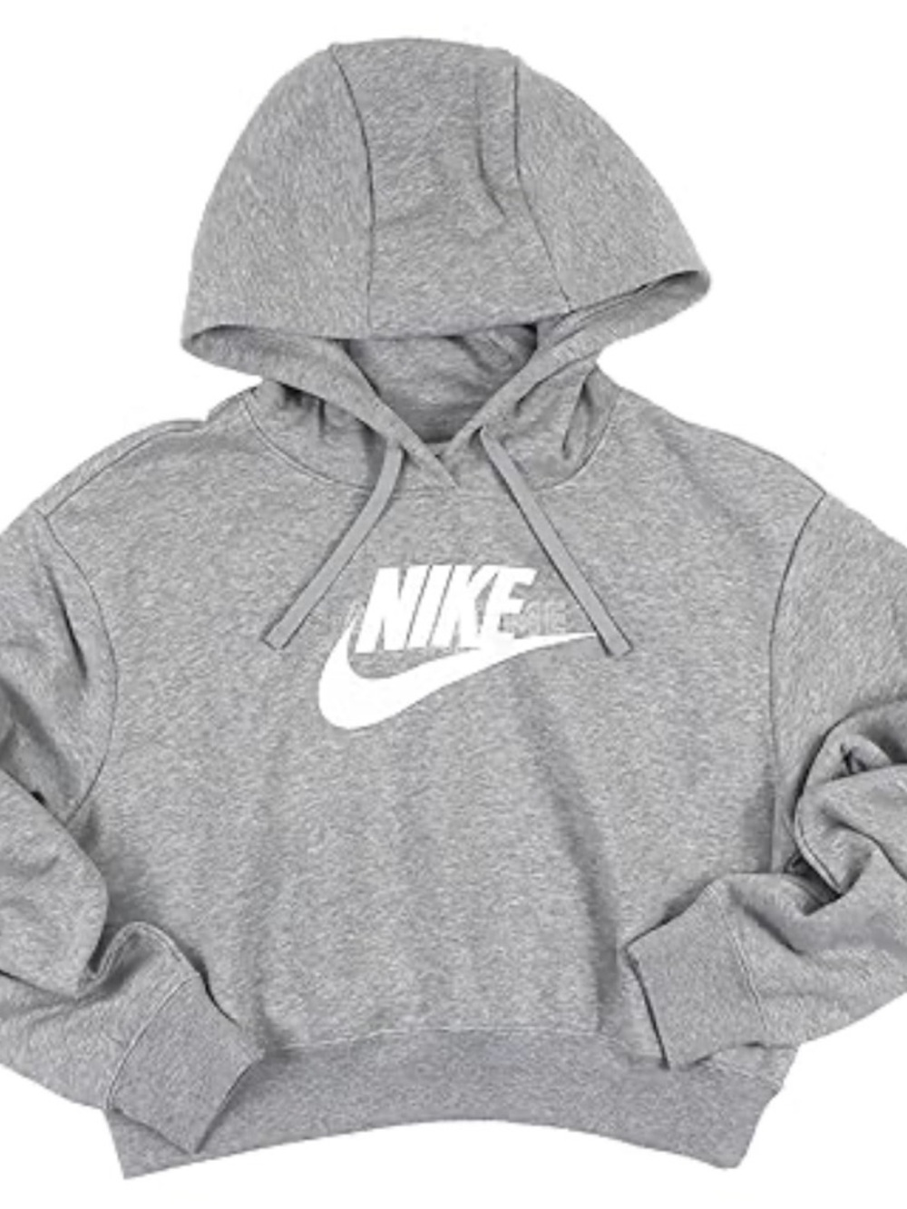 Nike Gray Crewneck Women’s Hoodie with White Swoosh - XL